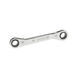 LLAVE DE ESTRÍAS ACODADA URREA 1186 PULIDO ESPEJO DE MATRACA EN PULGADAS, 12 PUNTAS, 5/8 X 3/4''