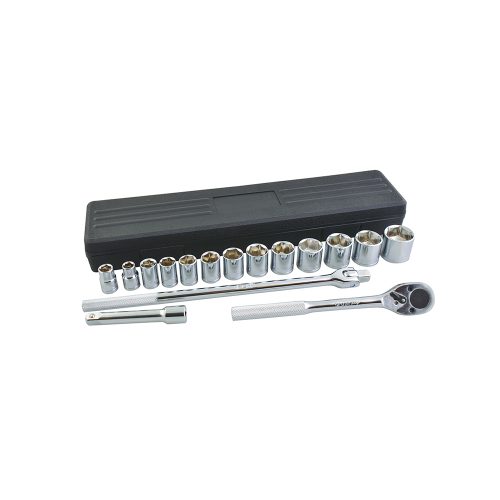 JUEGO DE DADOS Y ACCESORIOS FOY 140444 EN PULGADAS CON 16 PIEZAS CUADRO DE 1/2''