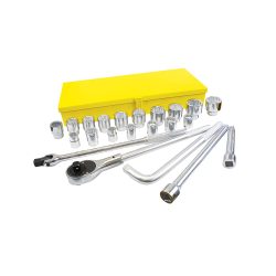 JUEGO DE DADOS Y ACCESORIOS SURTEK 105605 EN PULGADAS CON 23 PIEZAS CUADRO DE 3/4''