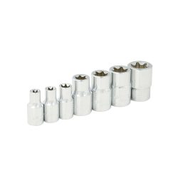 JUEGO DE DADOS SURTEK F4451E CON 7 PIEZAS PUNTA TORX CUADRO DE 1/4'' Y 3/8''