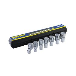 JUEGO DE DADOS SURTEK F5800A CON 14 PIEZAS EN PULGADAS 12 PUNTAS CUADRO DE 1/2''