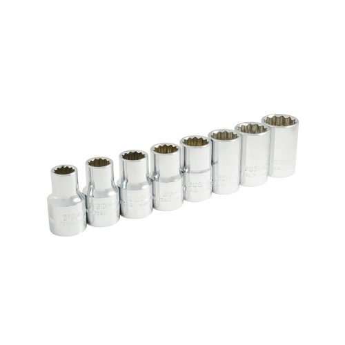 JUEGO DE DADOS SURTEK S01S CON 8 PIEZAS EN PULGADAS 12 PUNTAS CUADRO DE 1/2''