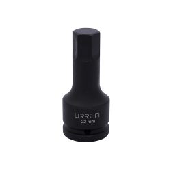 DADO DE IMPACTO URREA 759022M MÉTRICO CUADRO DE 3/4'' CON PUNTA HEXAGONAL 22 MILIMETROS