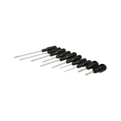 JUEGO DE DESTORNILLADORES FOY A02 CON 10 PIEZAS MANGO NEGROS COMBINADOS