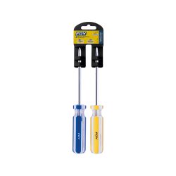 JUEGO DE DESTORNILLADORES FOY 2DP44 CON 2 PIEZAS Y MANGO DE PVC COMBINADOS