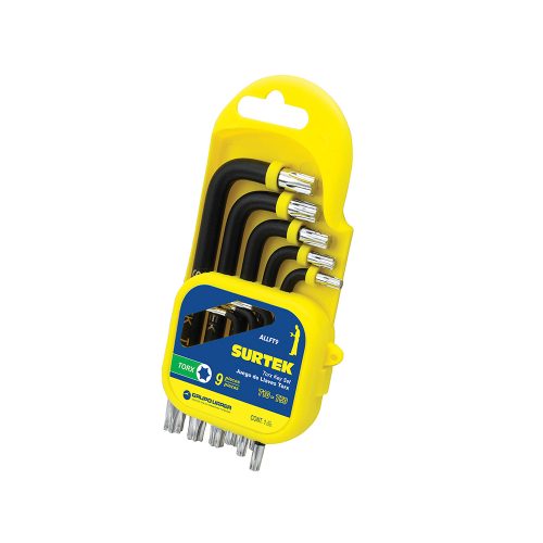 JUEGO DE 9 LLAVES SURTEK ALLFT9 HEXAGONALES TORX RACK