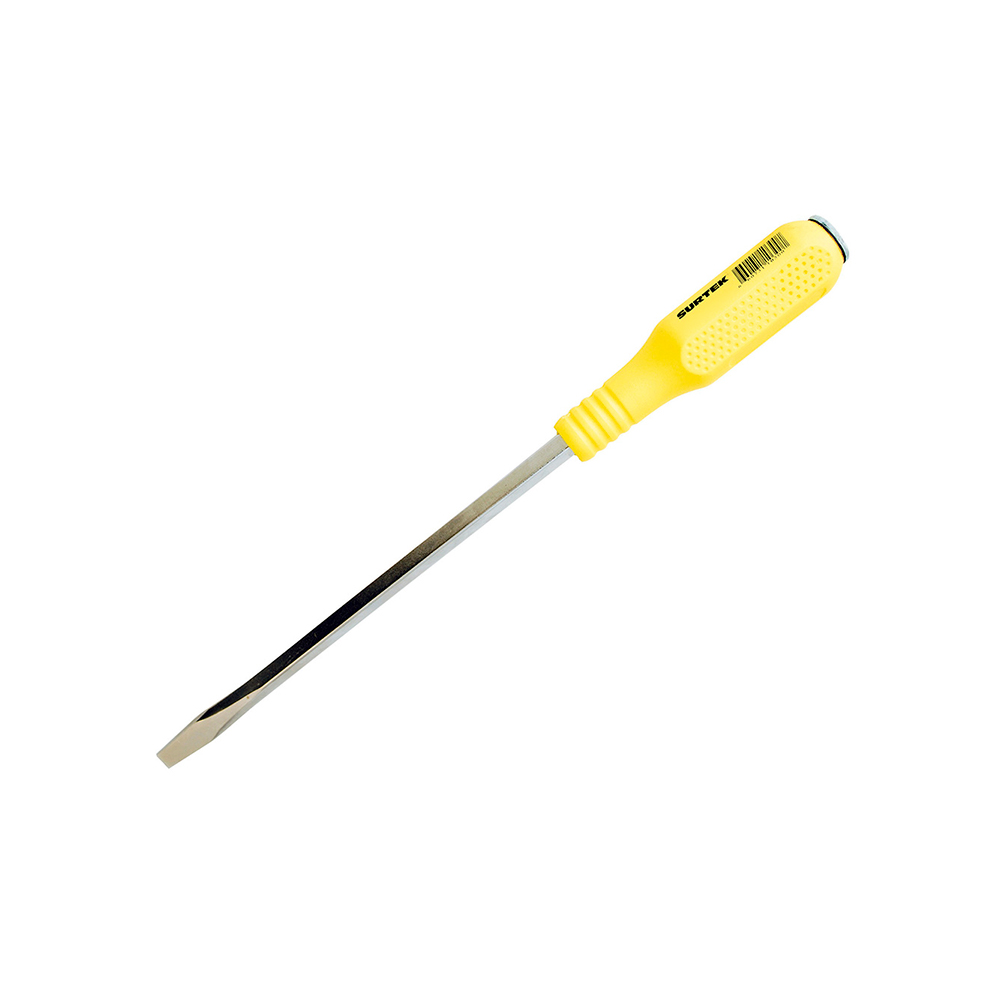 DESTORNILLADOR SURTEK D416G AMARILLO DE GOLPE PUNTA PLANA 1/4X6''