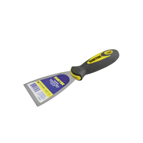 ESPATULA FLEXIBLE SURTEK 123034 ACERO ALTO CARBÓN CON MANGO BIMATERIAL 4''