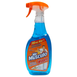 LIMPIADOR LIQUIDO PARA VIDRIOS Y SUPERFICIES MR MUSCULO WINDEX 750 MILILITROS CON ATOMIZADOR
