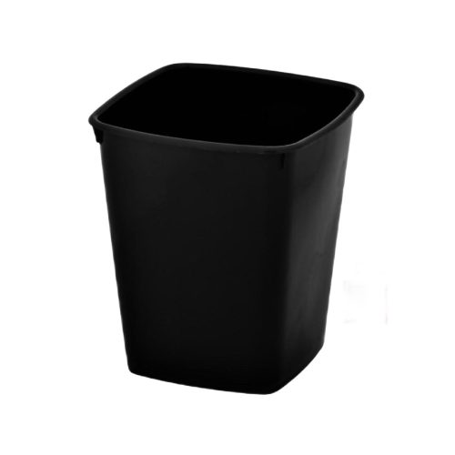 BOTE DE BASURA RECTANGULAR LISO CHICO 10 LITROS SIN TAPA COLOR NEGRO