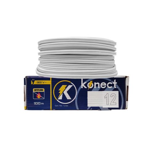 CABLE ELECTRICO CCA DUPLEX TIPO POT KONECT #12X100 METROS BLANCO - Image 2