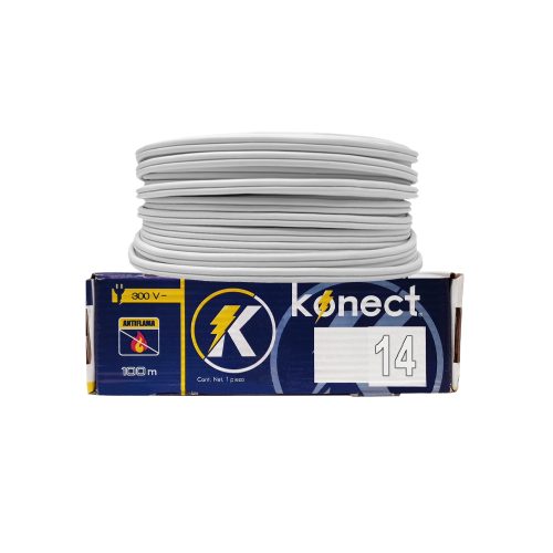 CABLE ELECTRICO CCA DUPLEX TIPO POT KONECT #14X100 METROS BLANCO - Image 2