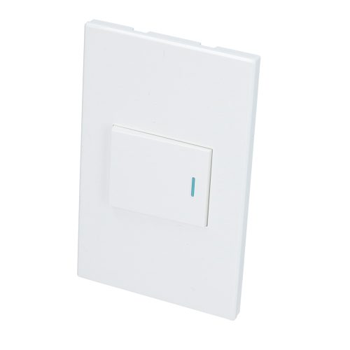 PLACA INTERRUPTOR SURTEK P621B CON 1 SWITCH 3 VIAS PARA ESCALERA 1/2 COLOR BLANCO
