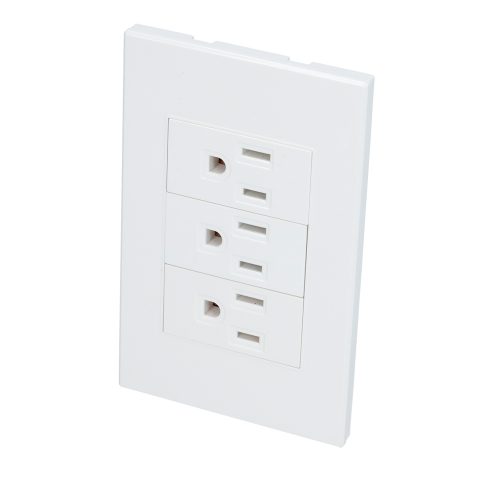 PLACA CONTACTO SURTEK P628B CON 3 CONTACTOS 1/3 COLOR BLANCO