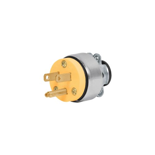 CLAVIJA BLINDADA VOLTECK CLI-A CON ABRAZADERA ATERRIZADA 15 AMPERES 127 VOLTS