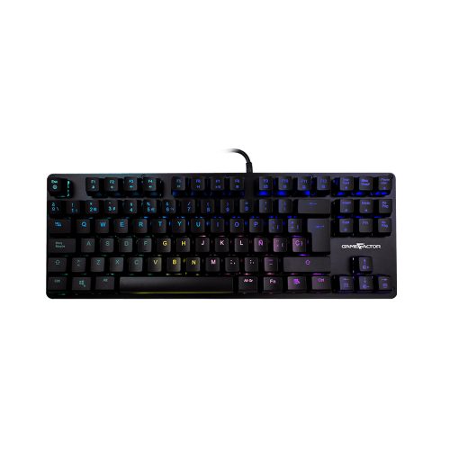 TECLADO MECANICO VORAGO KBG500-RD USB NEGRO TKL GAME FACTOR