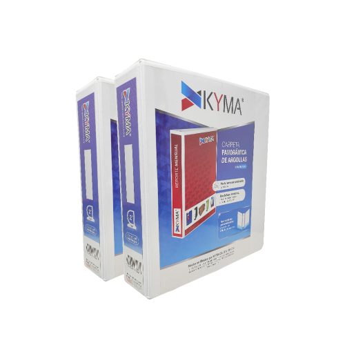 CARPETA KYMA CPKCBHD-200-BCA BLANCA TAMAÑO CARTA CON HERRAJE EN ''D'' DE 2'' - Image 3
