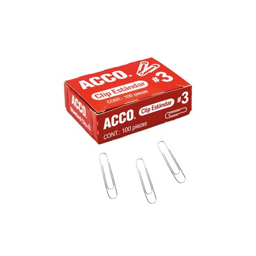 CLIP ESTANDAR ACCO P1670 PAQUETE CON 100 PIEZAS NUMERO 3 - Image 2