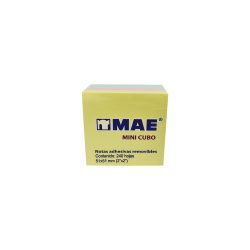 MINI CUBO DE NOTAS ADHESIVAS MAE 21204 SURTIDO 240 HOJAS DE 2'' X 2''