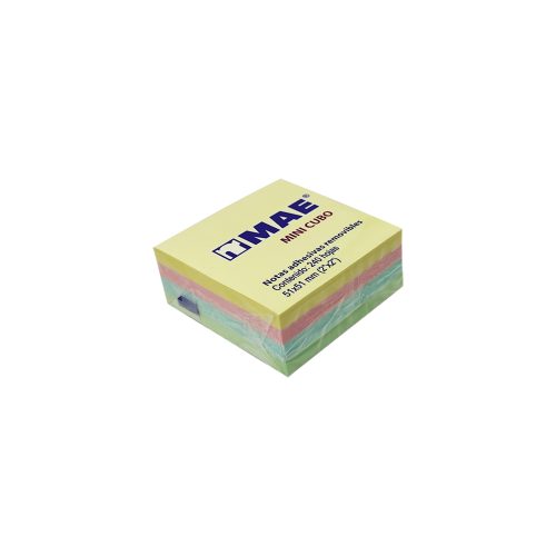 MINI CUBO DE NOTAS ADHESIVAS MAE 21204 SURTIDO 240 HOJAS DE 2'' X 2'' - Image 2