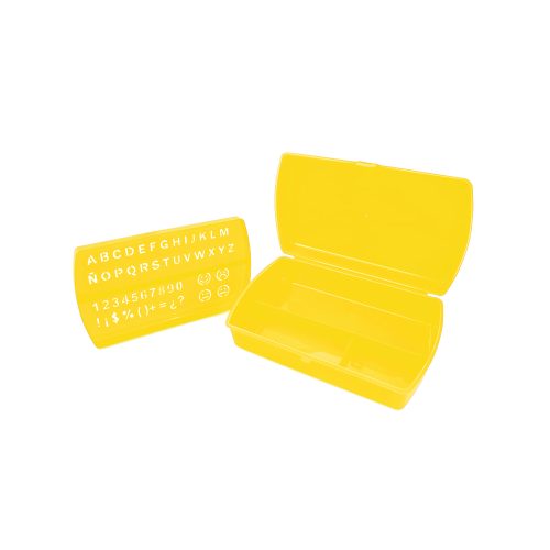 LAPICERA DE PLASTICO JANEL LAP103ES03 AMARILLO MEDIANA CON PLANTILLA
