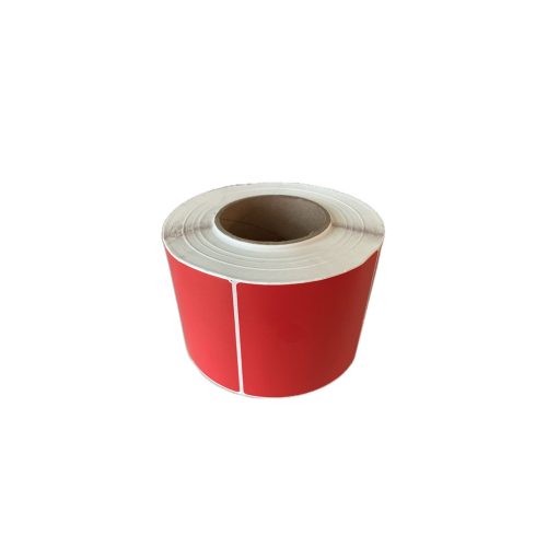 ETIQUETA TERMICA DIRECTO HOT MELT FONDEADA ROJO 102 MM X 102 MM 1000 PIEZA