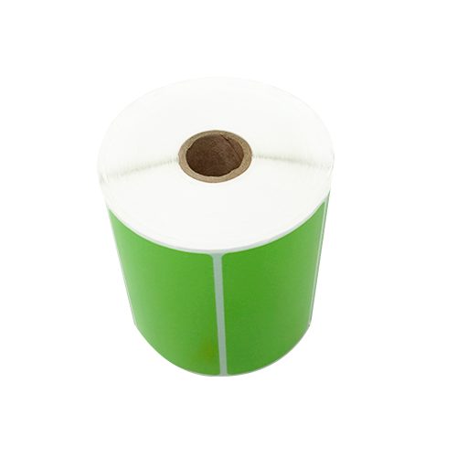 ETIQUETA TÉRMICA HOT MELT 102 X 51 MM AN 4 DIRECTO FONDEADA VERDE ROLLO DE 1000 ETIQUETAS - Image 2