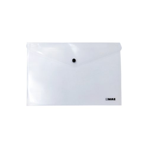 SOBRE CON BROCHE MAE SBAH-TR PAQUETE CON 12 PIEZAS TRANSPARENTE FORMA HORIZONTAL TAMAÑO CARTA