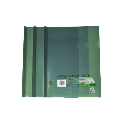 FOLDER TAMAÑO CARTA DE PLASTICO BARRILITO QC1V VERDE CON COSTILLA - Image 3