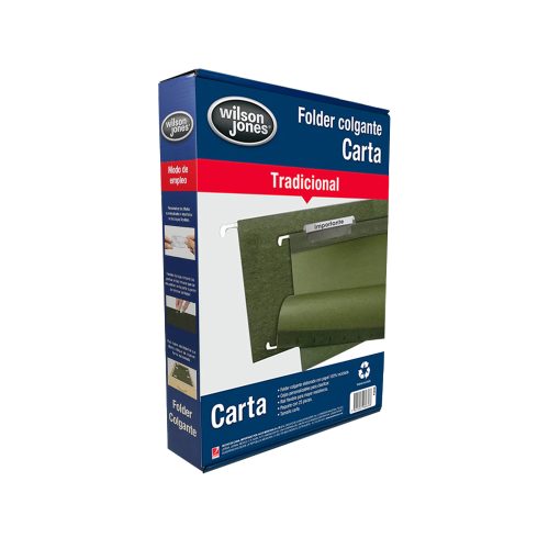 FOLDER TAMAÑO CARTA COLGANTE ACCO WILSON JONES P3636 VERDE MILITAR PAQUETE CON 25 PIEZAS - Image 2