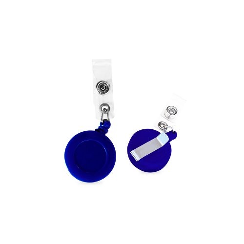 PORTA GAFETE CON CORDON MAE YO-10A CON 10 PIEZAS AZUL TIPO YOYO
