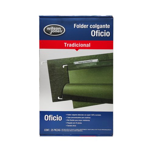 FOLDER COLGANTE ACCO WILSON JONES P3631 VERDE MILITAR CON 25 PIEZAS TAMAÑO OFICIO