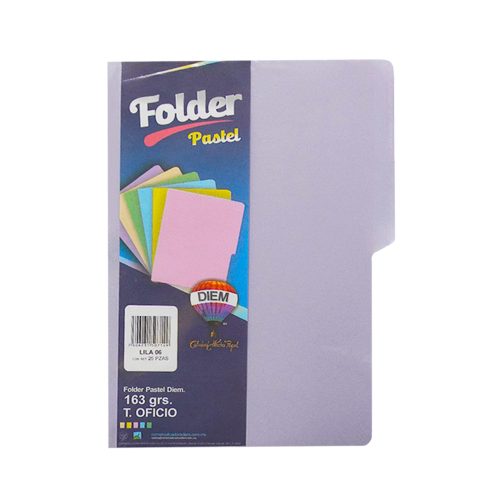 FOLDER TAMAÑO OFICIO DIEM BRIGHTS LILA 0006 PAQUETE CON 25 PIEZAS