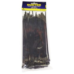 CINCHO PLASTICO SURTEK 114211 PAQUETE CON 50 PIEZAS COLOR NEGRO 203 X 4.6 MILIMETROS