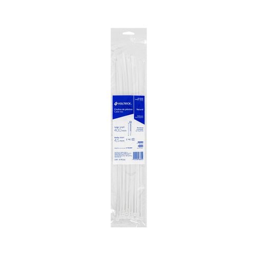 CINCHO DE PLASTICO VOLTECK CIN-5040 ANCHO 4.5 MM LARGO 40 CM COLOR NATURAL