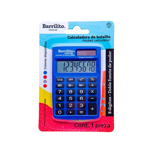 CALCULADORA DE BOLSILLO BARRILITO 8045CBB 8 DIGITOS