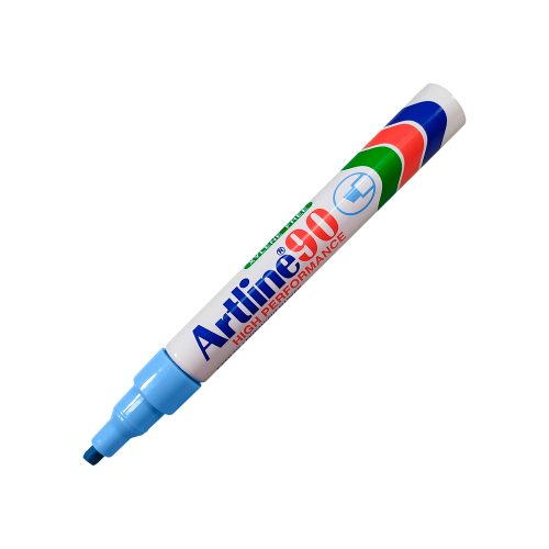 MARCADOR PERMANENTE ARTLINE  EK-90AC AZUL CIELO 5 MILIMETROS PUNTA CINCEL - Image 2