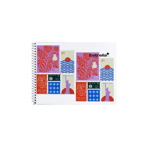 CUADERNO FORMA ITALIANA ESTRELLA 0156 RAYA ESPIRAL 100 HOJAS