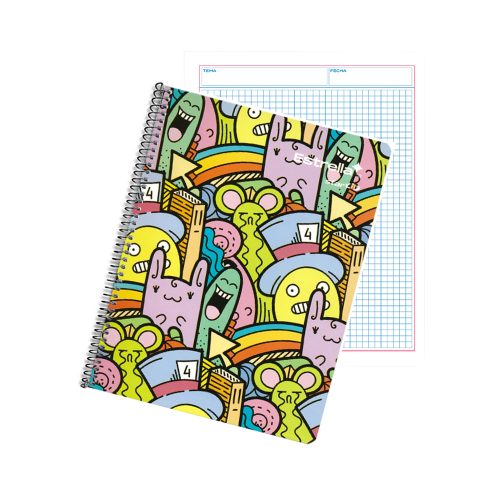 CUADERNO PROFESIONAL ESTRELLA STAR KID 0459 CUADRO 5 MILIMETROS ESPIRAL 100 HOJAS - Image 3