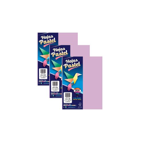 HOJA DE PAPEL DIEM PASTEL PAQUETE CON 100 PIEZAS LILA 06 TAMAÑO CARTA 75 GRAMOS - Image 2