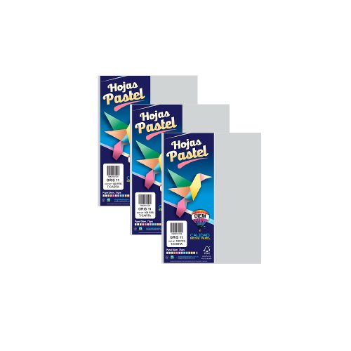 HOJA DE PAPEL DIEM PASTEL PAQUETE CON 100 PIEZAS GRIS 11 TAMAÑO CARTA 75 GRAMOS - Image 2