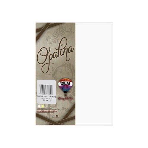 HOJA DE PAPEL OPALINA DIEM PAQUETE CON 100 PIEZAS BLANCO TAMAÑO CARTA 125 GRAMOS