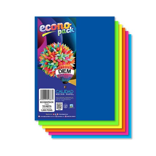 HOJA DE PAPEL DIEM BRIGHTS PAQUETE CON 1000 PIEZAS ECONOPACK TAMAÑO CARTA 75 GRAMOS