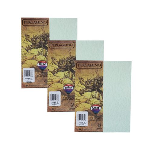 HOJA PERGAMINO PAPEL DIEM VERDE03 PAQUETE CON 100 PIEZAS TAMAÑO CARTA 90 GRAMOS - Image 3