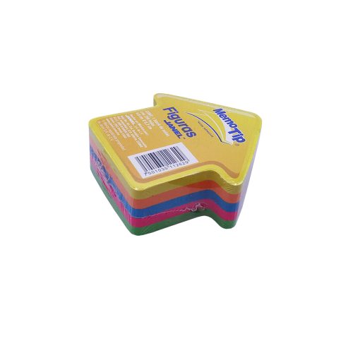 BLOCK DE NOTAS ADHESIVAS JANEL MEMOTIP 250 HOJAS NEON FORMA DE FLECHA 6.6 X 6.7 CENTIMETROS - Image 2