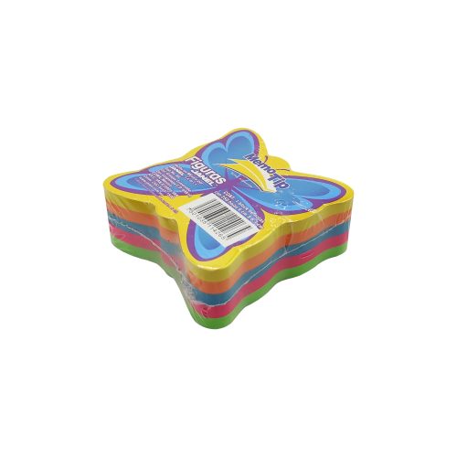 BLOCK DE NOTAS ADHESIVAS JANEL MEMOTIP 250 HOJAS NEON FORMA DE MARIPOSA 6 X 6.3 CENTIMETROS - Image 2