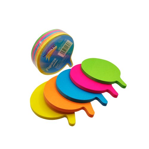 BLOCK DE NOTAS ADHESIVAS JANEL MEMOTIP 250 HOJAS NEON FORMA DE DIALOGO 7 X 7.4 CENTIMETROS - Image 3