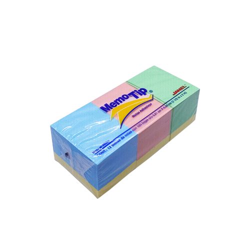 BLOCK DE NOTAS ADHESIVAS JANEL MEMOTIP 12 PIEZAS DE 100 HOJAS C/U PASTEL 3.81 X 5.08 CENTIMETROS - Image 2