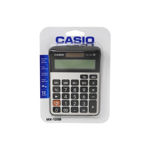 CALCULADORA DE ESCRITORIO CASIO MX120BS 12 DIGITOS