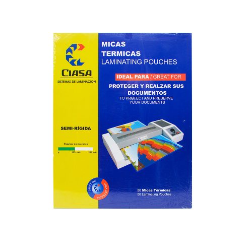 MICA TERMICA CIASA 1230 5 MILESIMAS DOBLE CARTA 50 PIEZAS